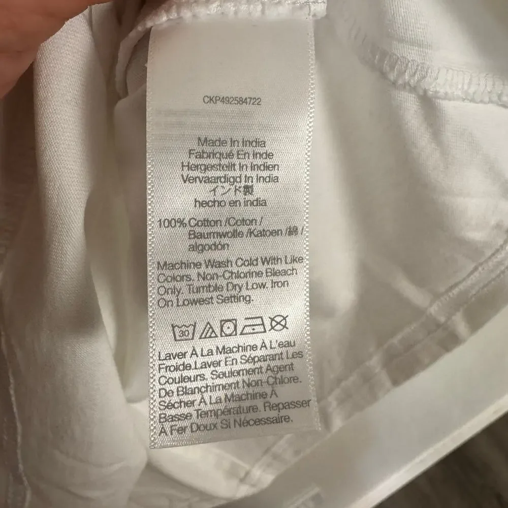Madewell Cotton Relaxed Oversize Tee WMNS XS White Short Sleeve Crewneck Slouchy